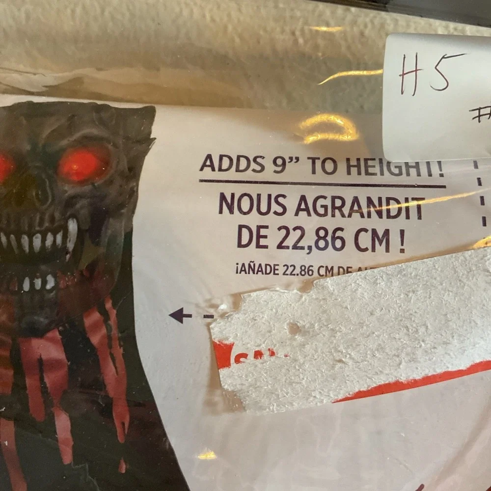 New Illusion Ghoul Halloween Costume Child Size X-Large  14-16 Eyes Light Up!‎ - Picture 4 of 10